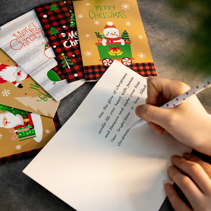 Christmas cards Amazon Santa Holiday  cards Christmas envelope stickers Gift cards 6 sets