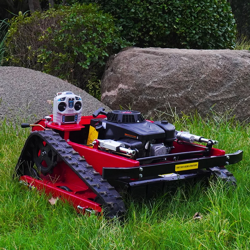 Portable Mini Robot Cordless Lawn Mower Gasoline 224cc Crawler Smart Remote Control Grass Cutter Lawn Mower with CE Certificate