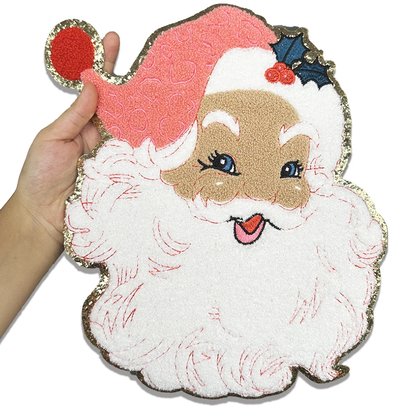 New style custom football patch letter chenille patches iron on for clothing jackets diy logo Embroidery Embroidered