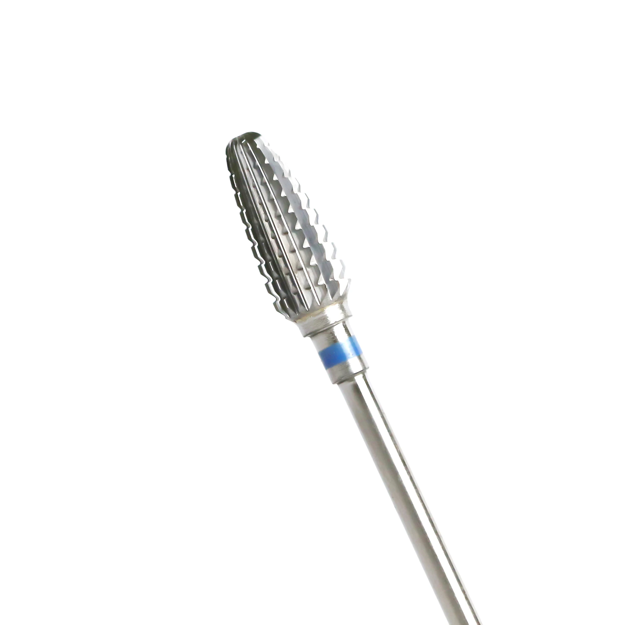 Long Flame 3/32' Carbide Tungsten Bits for Nail Salon Beginners Bits Rose Gold Color Coating