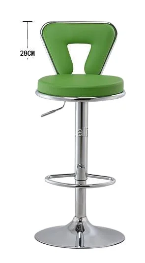 Swivel Bar Stool With Footrest Kitchen Counter Bar Stools / PU Leather Hydraulic Lift Adjustable Counter Bar Stool CL - 5023