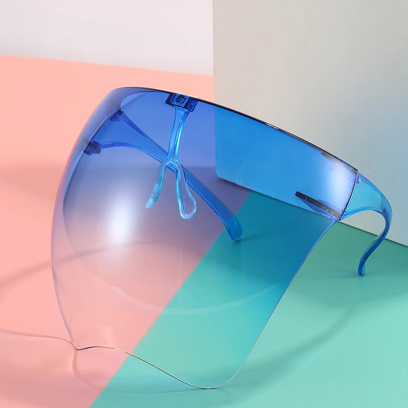 L9201 Oversized Protective Face Shield Full Cover Visor Glasses/Sunglasses Anti Vertigo Glasses Anti Fog Face Shield