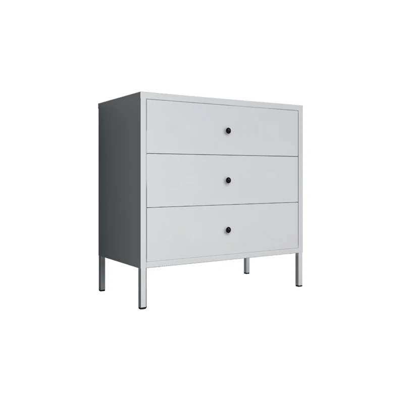 New Luxury Cosmetic Metal 3 Drawers Storage Chest Bedside Home Furniture Steel Cabinet with Drawers for Bedroom