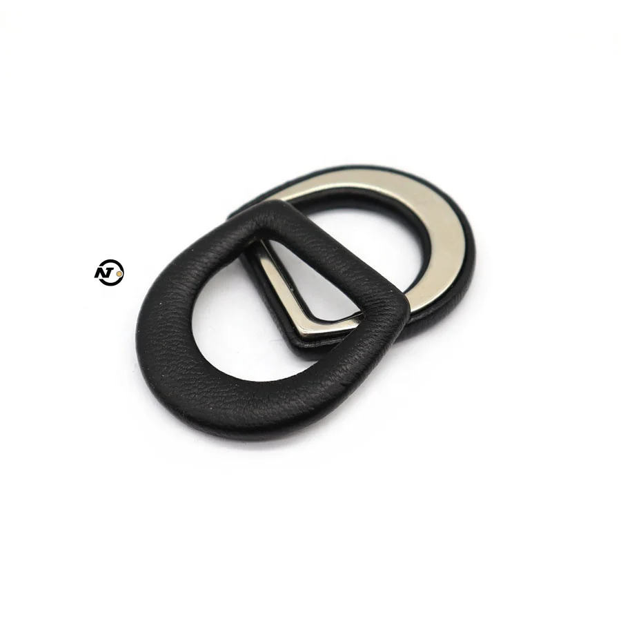 Fabric cover Tri-ring Adjust Belt Buckle Metal D Ring Roller Pin Buckle Accessories