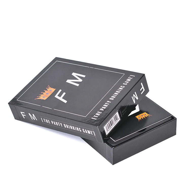 Factory CMYK Printing Reusable Coated Paper Box Customized Logo Board Game Card Packaging Box with Plastic Tray