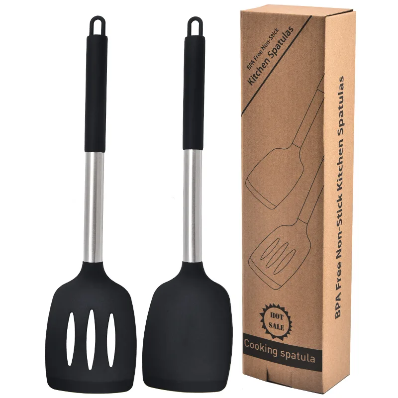 Factory Directly Sells 2pcs/set High Quality Household Kitchen Tools Silicone Spatulas