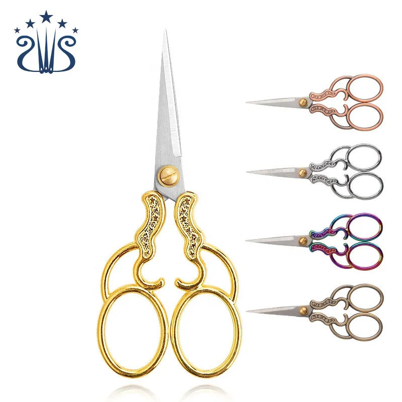Portable Knitting Sewing Thread Scissor Handle alloy embroidery scissors stainless steel