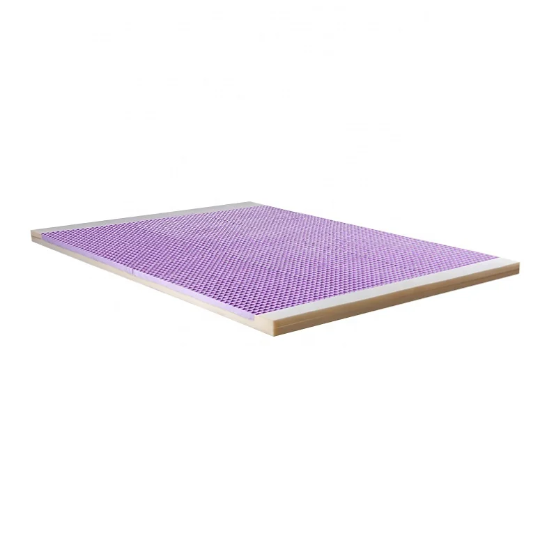 Free Sample Foldable TPE Rubber Prple Memory Foam Bed Mattress Topper Colchon OEKO-TEX/CertiPUR-US