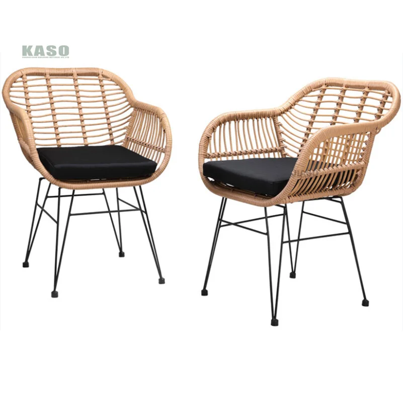 Outdoor Furniture Factory Price Kd Steel Frame Pe Rattan Garden Egg Chair