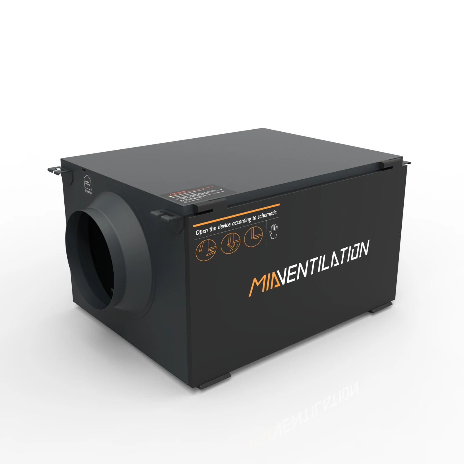 500 cmh single flow supplying fresh air or exhaust air super silent Duct fan Hepa Filter Carbon System Ventilation blower fan