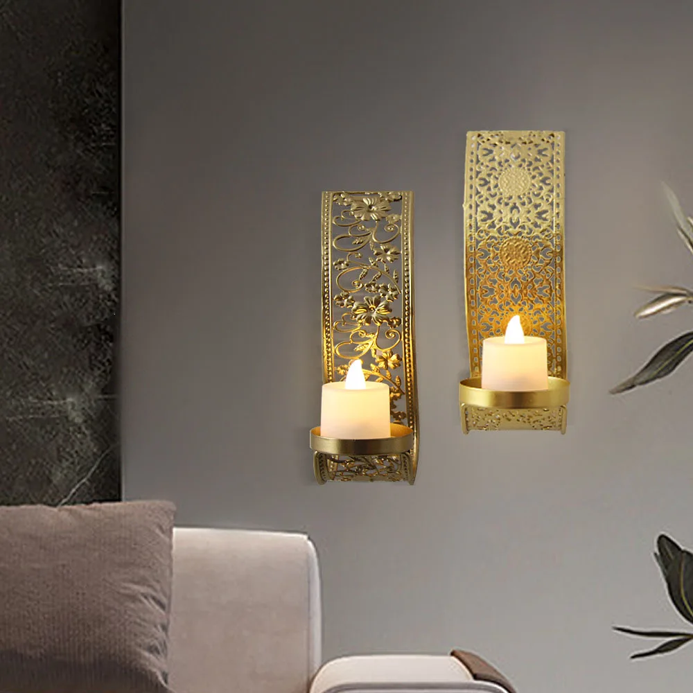 Arab Style Home Desktop Metal Art Candle Holder Decorations Antique Middle East Aromatherapy Rack Iron Hallowed Candlestick