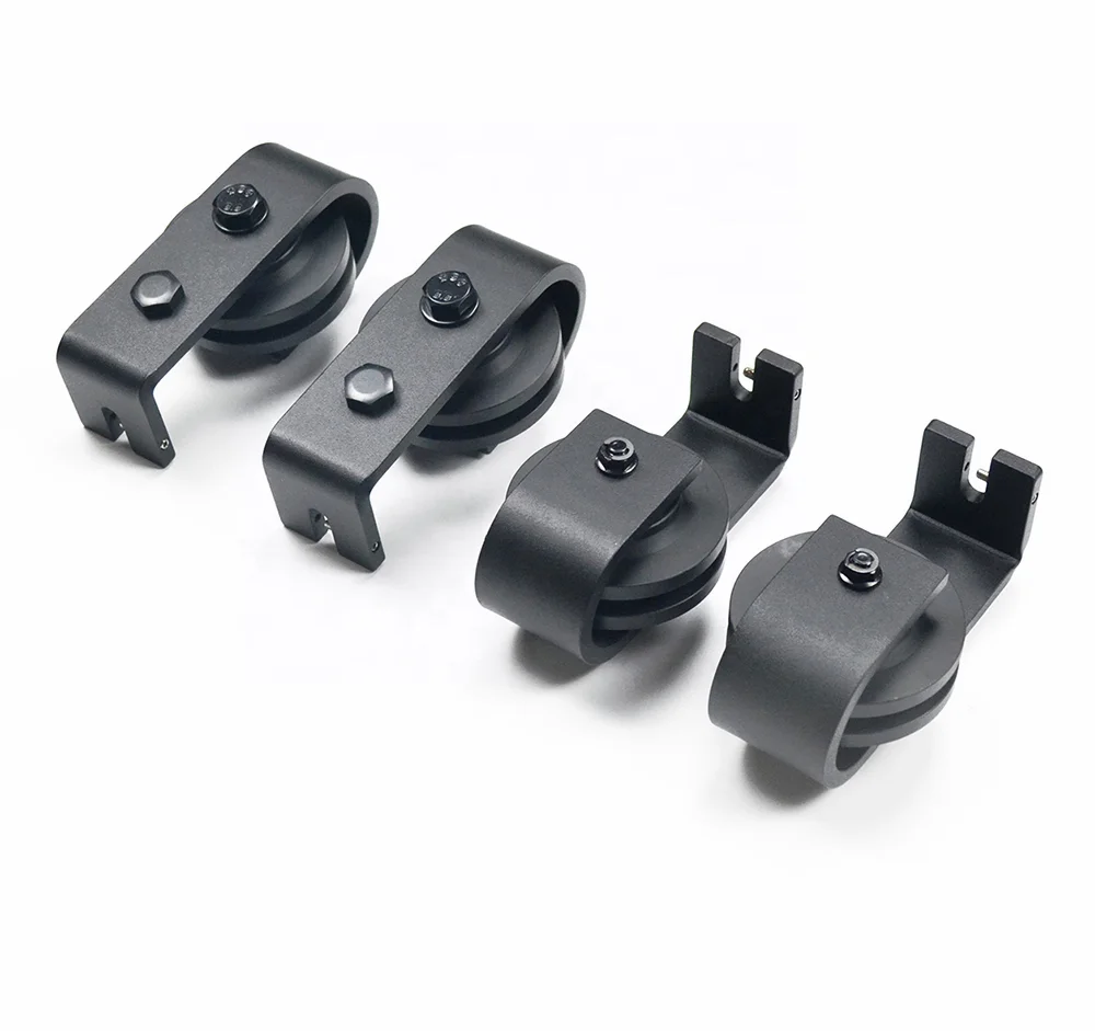 6.6FT Black Bi-Folding Barn Sliding Door Hardware Track Kit