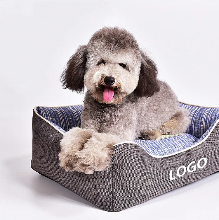 
Collection OEM Design Logo Embroidery Polyester Nylon Cotton Teddy Dog Bed Washable And Removable Mats For Dog Pads And Cats Bed 
