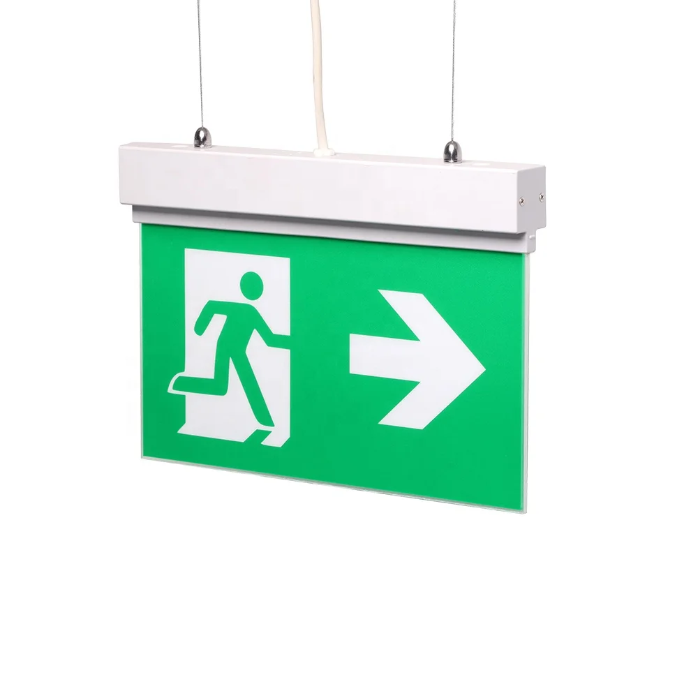 Direct sales Rechargeable emergency exit sign lights with Li-ion battery from China supplier