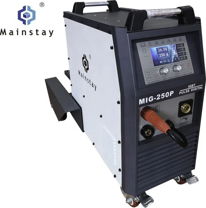 250amp портативный Synergic Импульсный сварочный аппарат Mig Maquinas Алюминий Макс обычная обязанность маркетинг Металлический Стальной ключ нержавеющая мощность