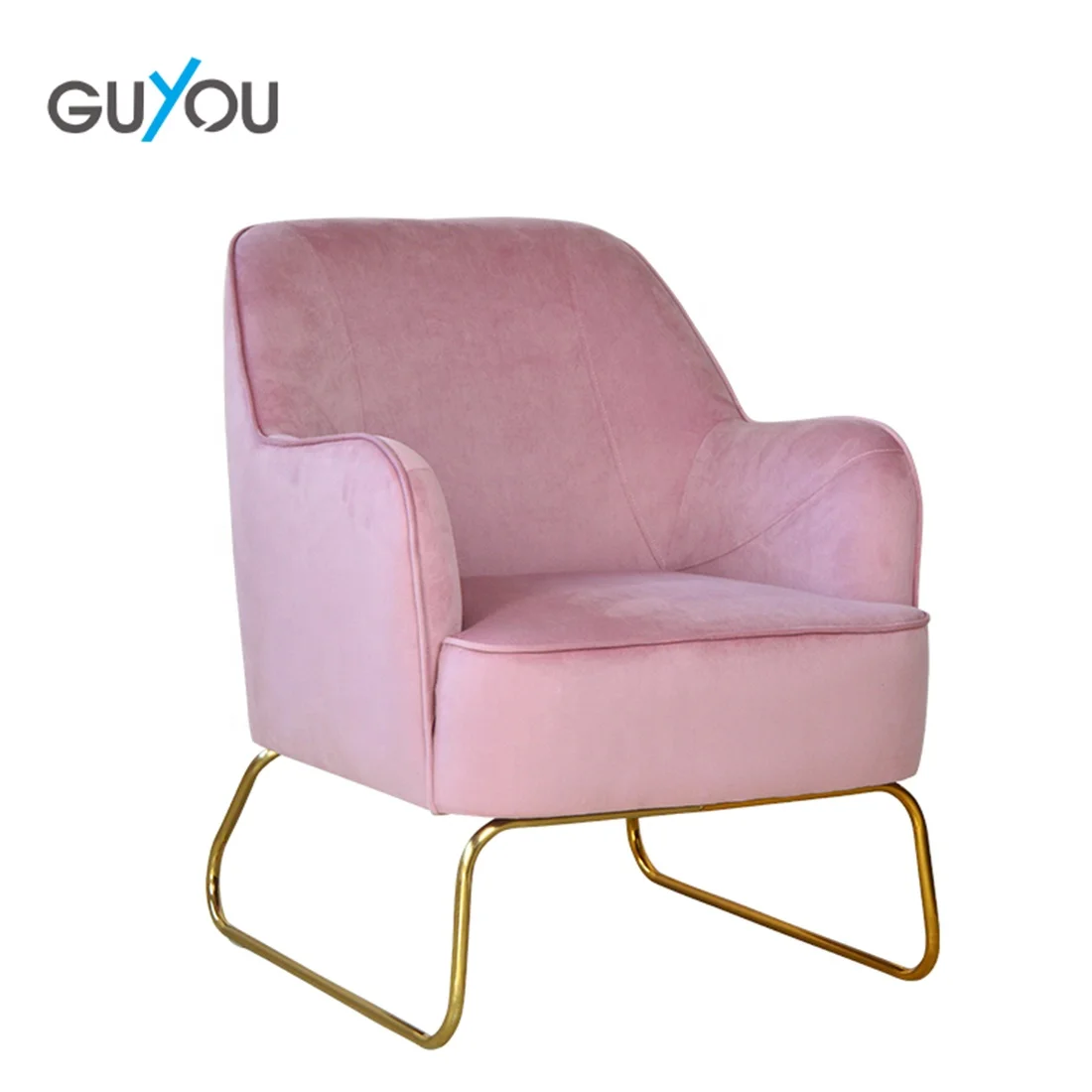 X-5101 cheap furniture red pink single sofa velvet  living room chair  for free shipping