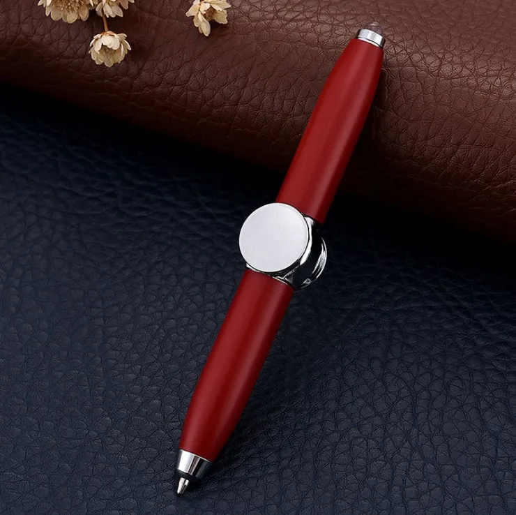 NEW Metal Fidget Spinner Led Pen Creative Stationery Multifunctional Rotating Spinning Pen Light Decompression Toy Gyro Spinner Pen