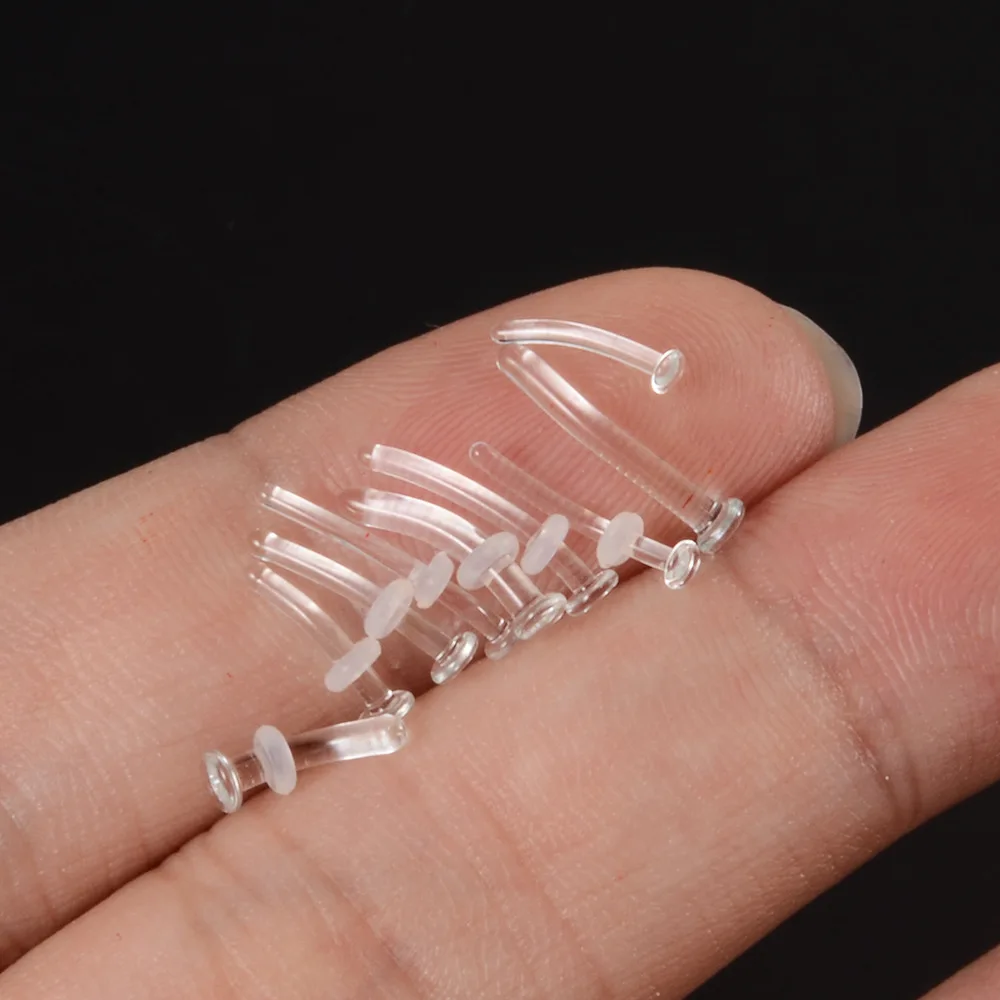 14G 16G 18G Clear Flexible Bioplast Retainer Navel Belly Ring Eyebrow Tongue Nipple Barbell Nose Lip Labret Stud