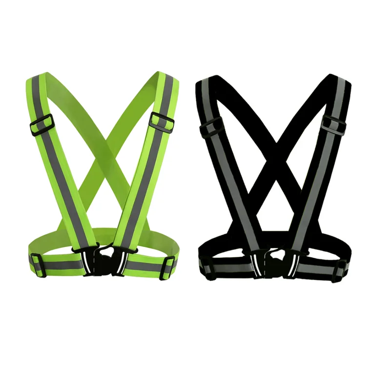 Оптовая продажа флуоресцентный желтый цветной светильник светоотражающий пояс унисекс с эластичной резинкой на талии для детей активного