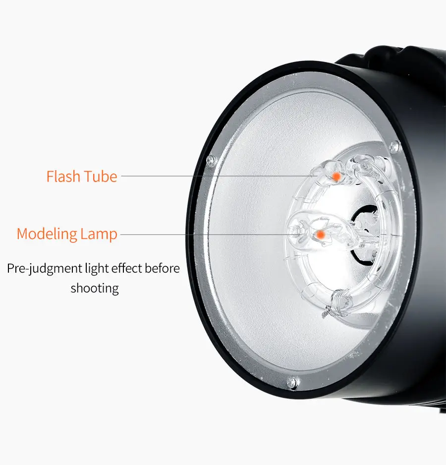 Godox 400Ws Strobe Studio Flash Light Kit 2pcs 200Ws Photographic Lighting - Strobes + Light Stands + Triggers + Soft Box