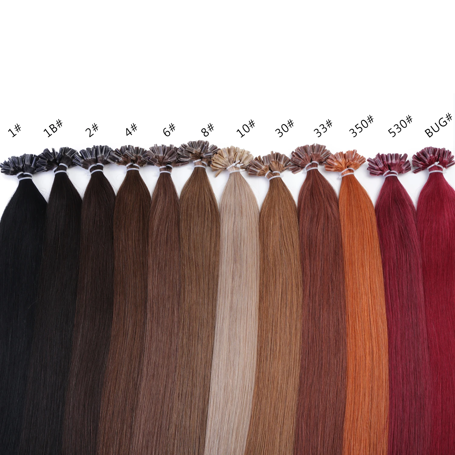 
K.S WIGS Single Drawn U tip Nail Tip Human Hair Extension Keratin Hair Extensions 