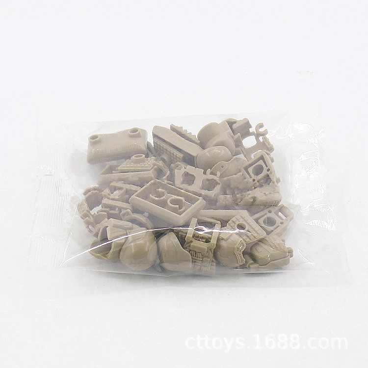 WW2 Accessories Military Weapon SWAT Mini Figure Assemble Building Blocks Kits Sandbag Model Brick Toys Kids