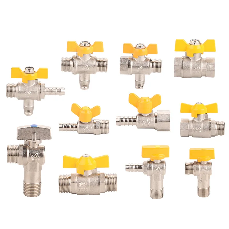 1/4 inch TF yellow butterfly handle Natural Gas LPG  Brass or Zinc shut off ball valve