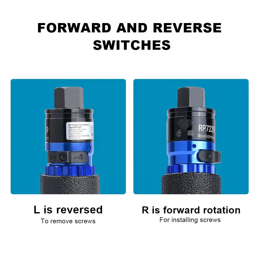 RONGPENG RP7229 Air Impact Wrench Pneumatic Gun 1/4' Ratchet Drive 800 rpm Auto Twisiting Nut Puller Screwdriver for Car Repair