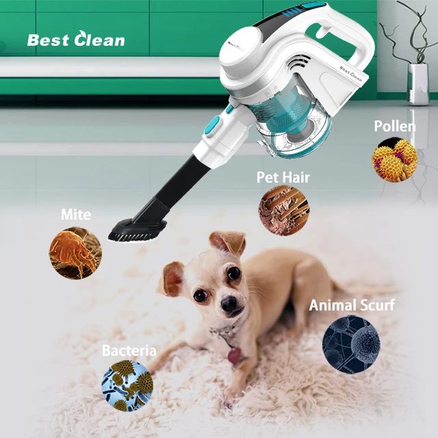 Best Clean Powerful Stick Vacuum Cleaner 2 in 1 Lightweight Handheld Vacuum With Rechargeable Lithium Battery LED Brush