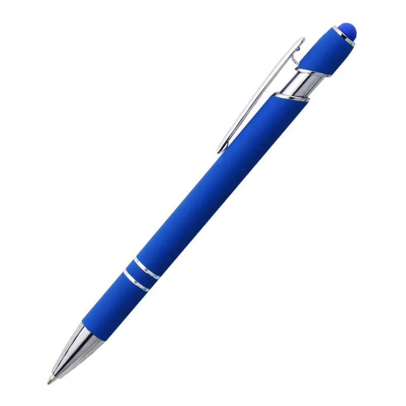 Custom logo 20 colors Hot 2 in 1 Promotional Stylus Screen ball Pen Metal Stylus Ballpoint Pen