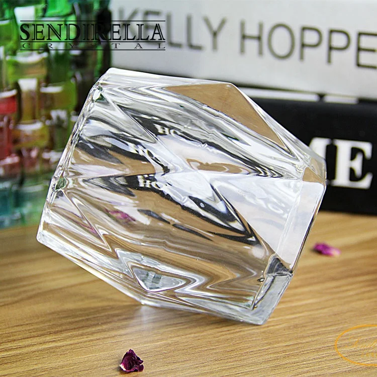 Crystal Glasses Geometric Candle Holder for Home Decor Christmas Wedding