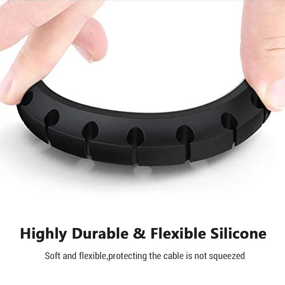 Cable holder silicone cable organizer USB cable winder desktop neat management clip mouse keyboard  earphone holder