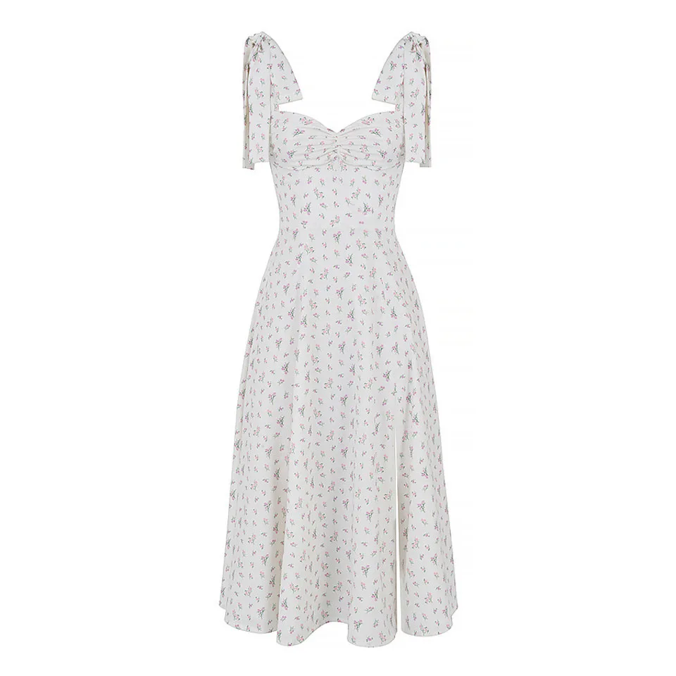 3D Floral Print Apparel Sleeveless 60s Elegant Lady Big Swing Women Vintage Dress