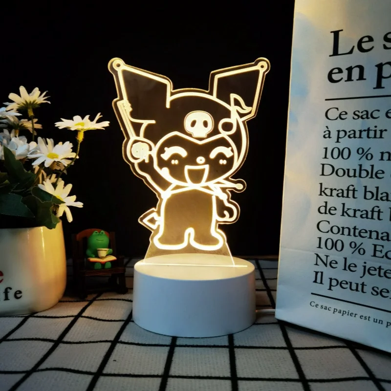 2024 cartoon sanrio kuromi night light cute cinnamoroll lamp girls bedroom bedside Cinnamonroll small lamp my melody table decor