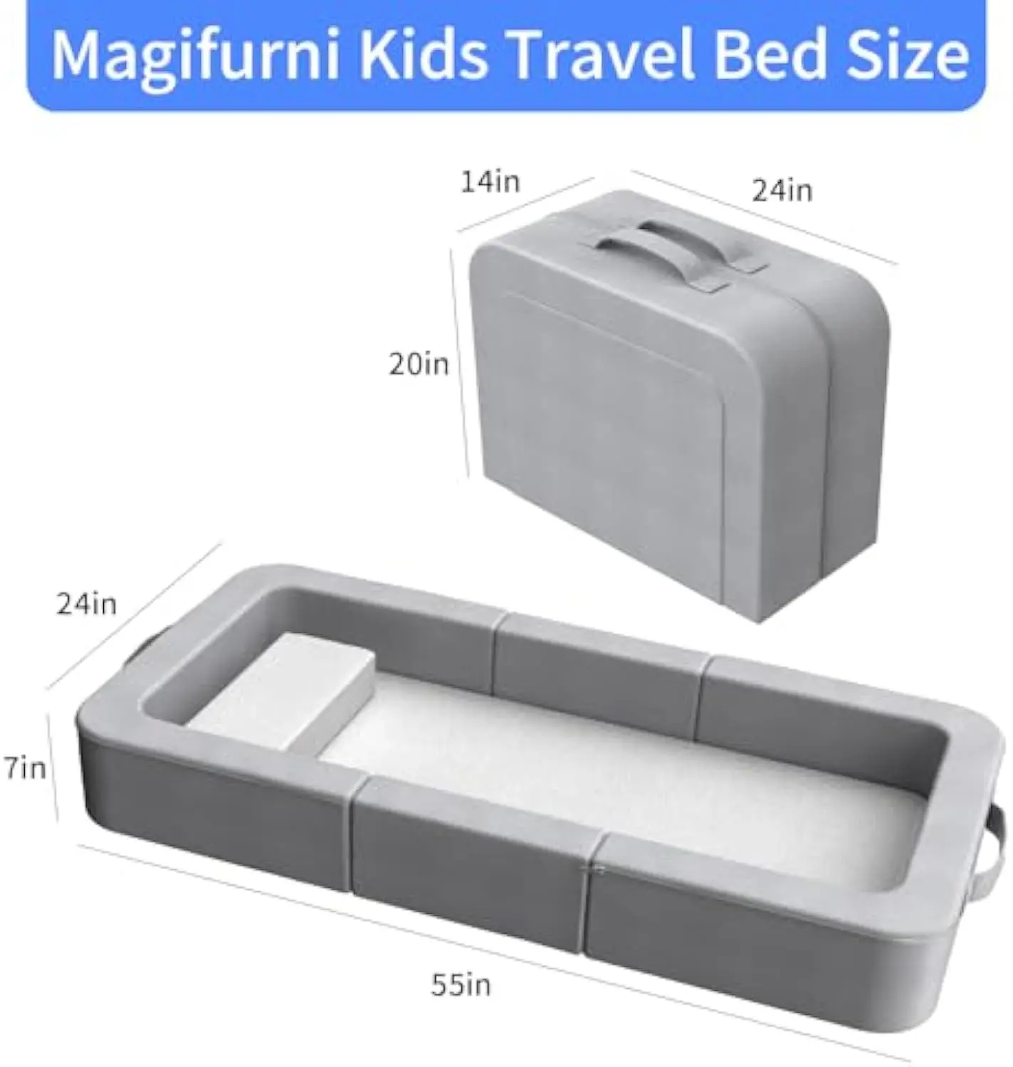 New Patented Soft Safe Design Portable Kid Travel Bed Folding Toddler Floor Bed for Toddlers and Kids