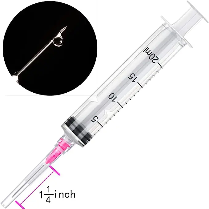 Pet Hospital Animal Veterinary Medical Syringe Portable Volumetric Infusion Vet Stainless Steel Needle plastic vaccine Syringe
