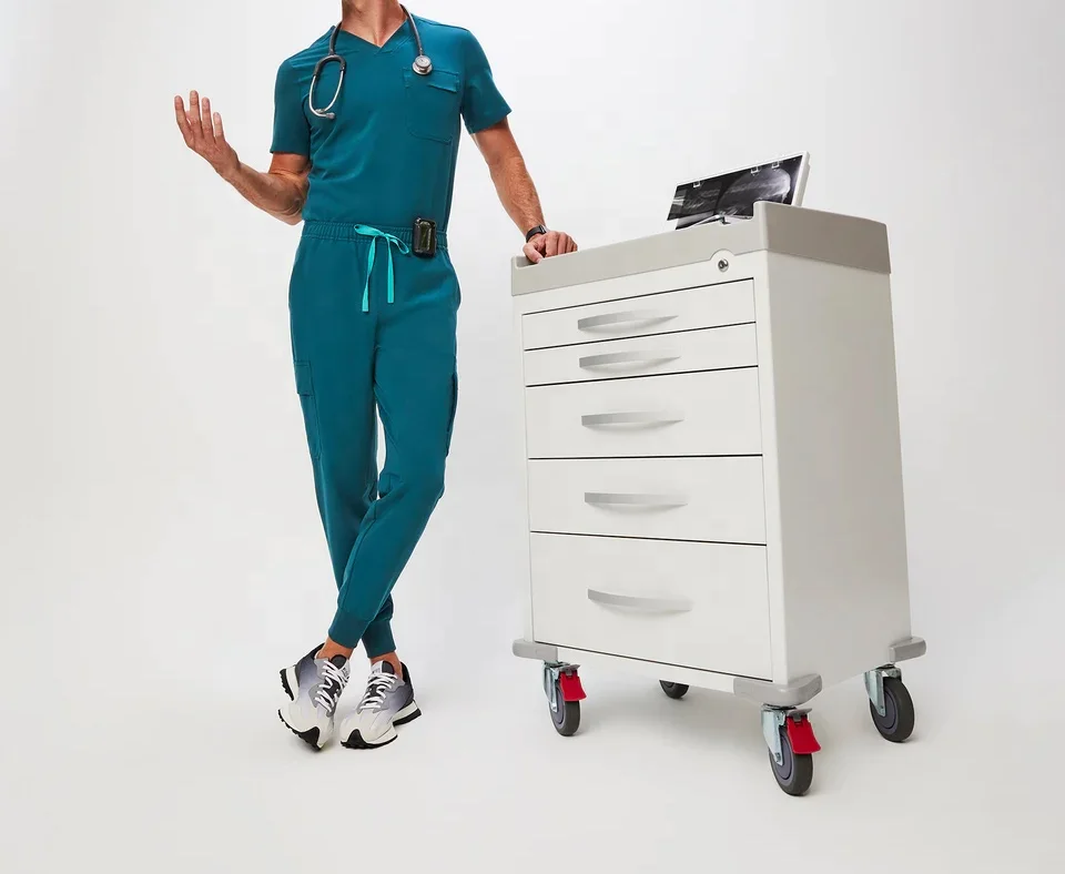 New fashion Custom Sample Design Fitted Jogger Medical Uniform Mens Scrubs Sets
