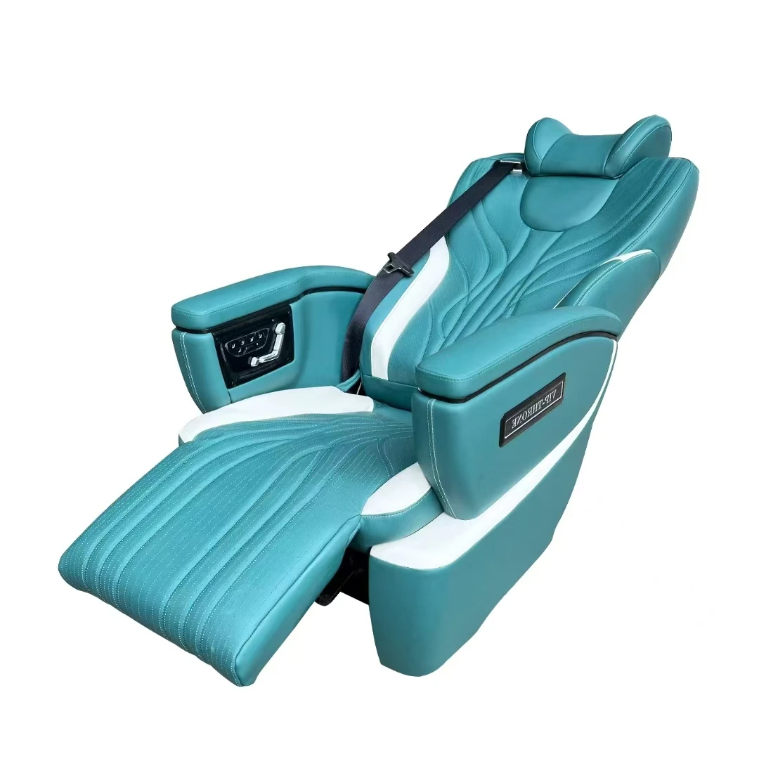 OTW-AEF4.0 Modified aftermarket custom adjustable heating universal massage luxury car seat with leg rest for toyota hiace van