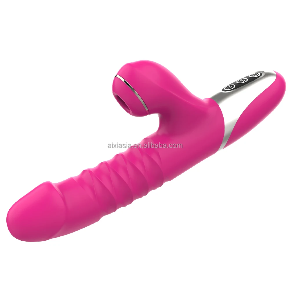 New arrival rechargeable thrusting g spot vagina vibration clitoral suction toys 3 in 1 vibrator female heating sex toys