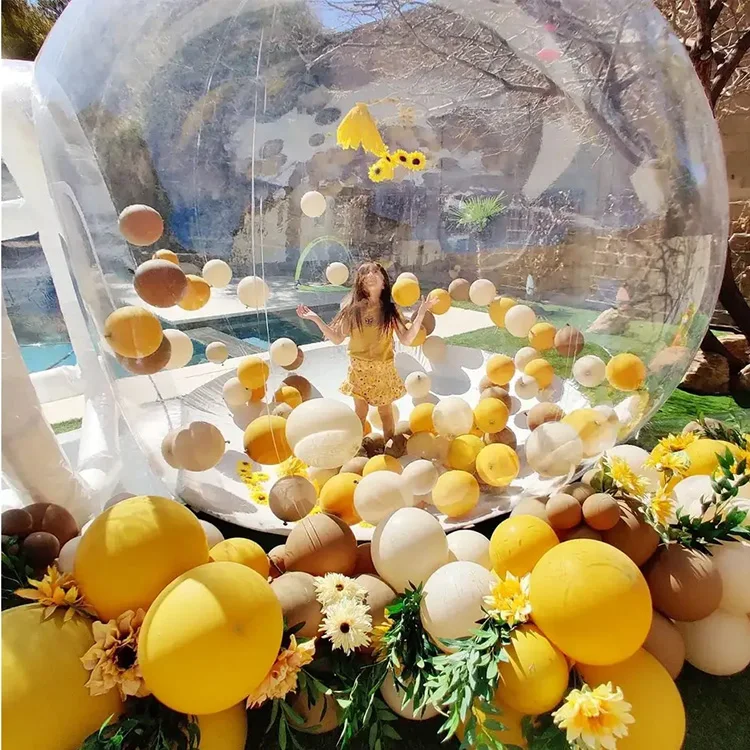 Balloons Fun House Clear Inflatable Crystal Igloo Dome Bubble Tent Transparent Inflatable Bubble Balloons House For Party Rental