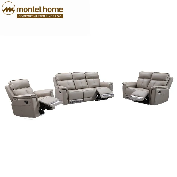 Unique Furniture High Back Sofas Living Room Grey Leather Sectional Sofa Recliner Modern Electric Sofa Set