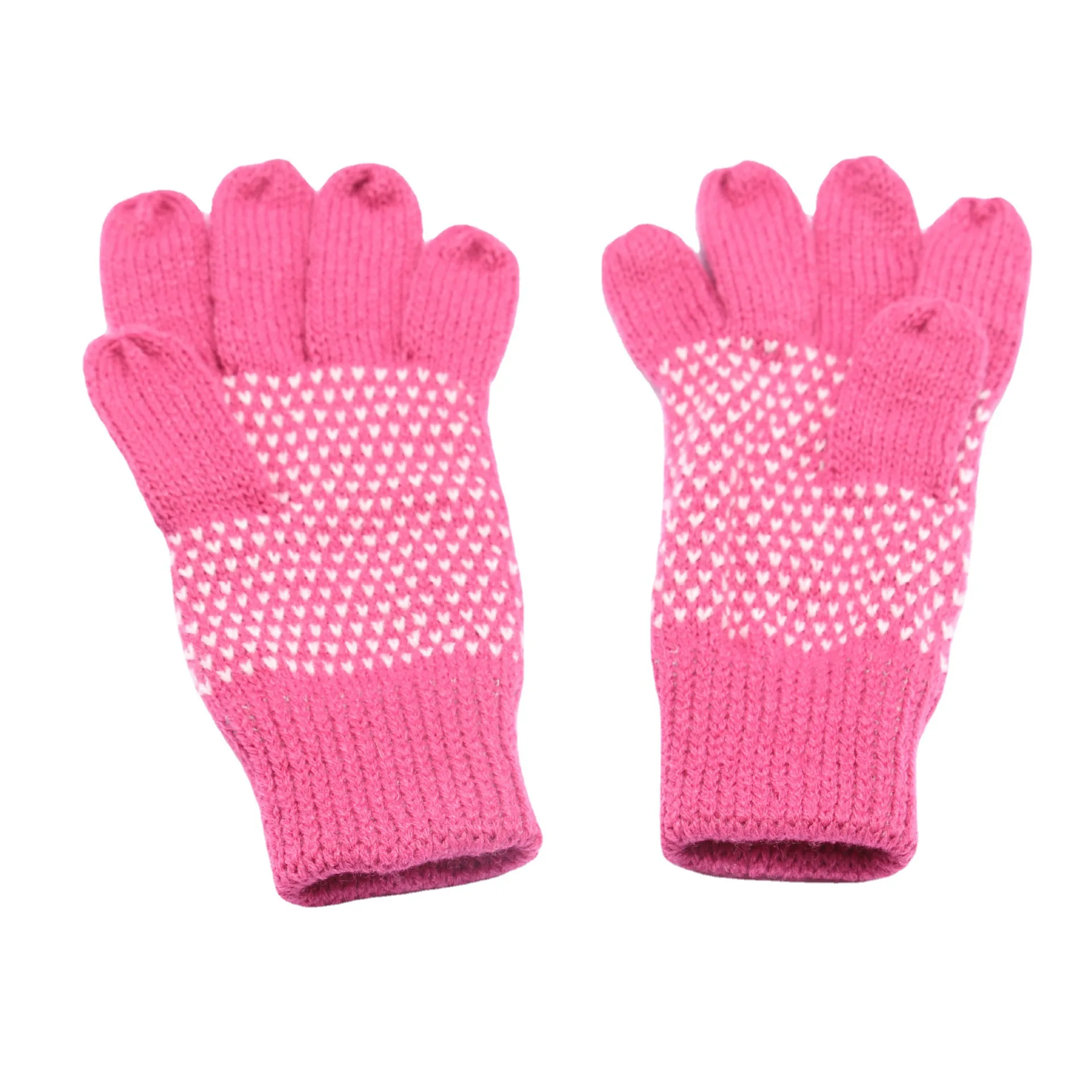 Hot Sale Adult Simple Fashion Simple Color Mittens Winter Comfortable Mittens Warm Knitted Jacquard Mitten