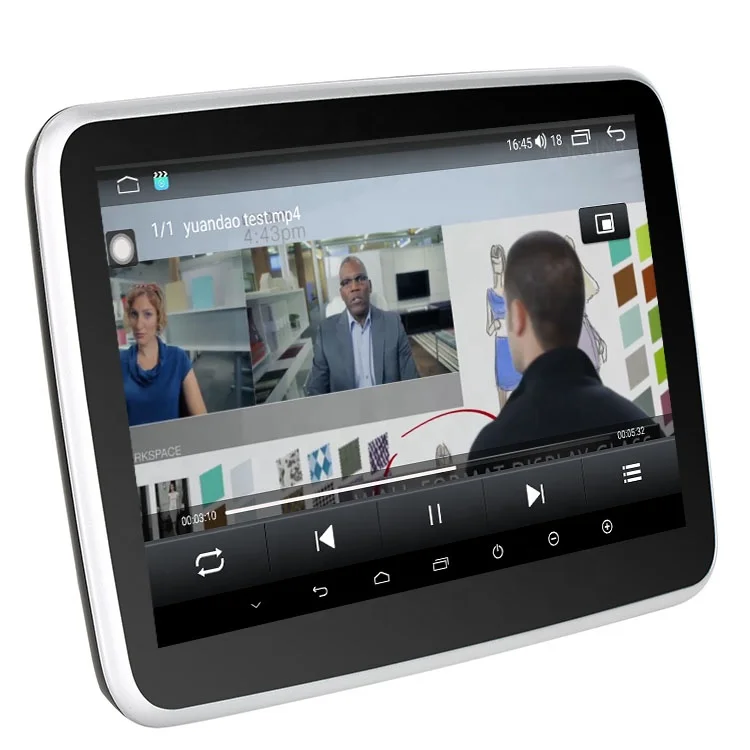 Подголовник 2 + 32 ГБ Android плеер 10,1 дюймов IPS HD монитор с WiFi динамик FM передатчик сенсорный экран 12 в кронштейн