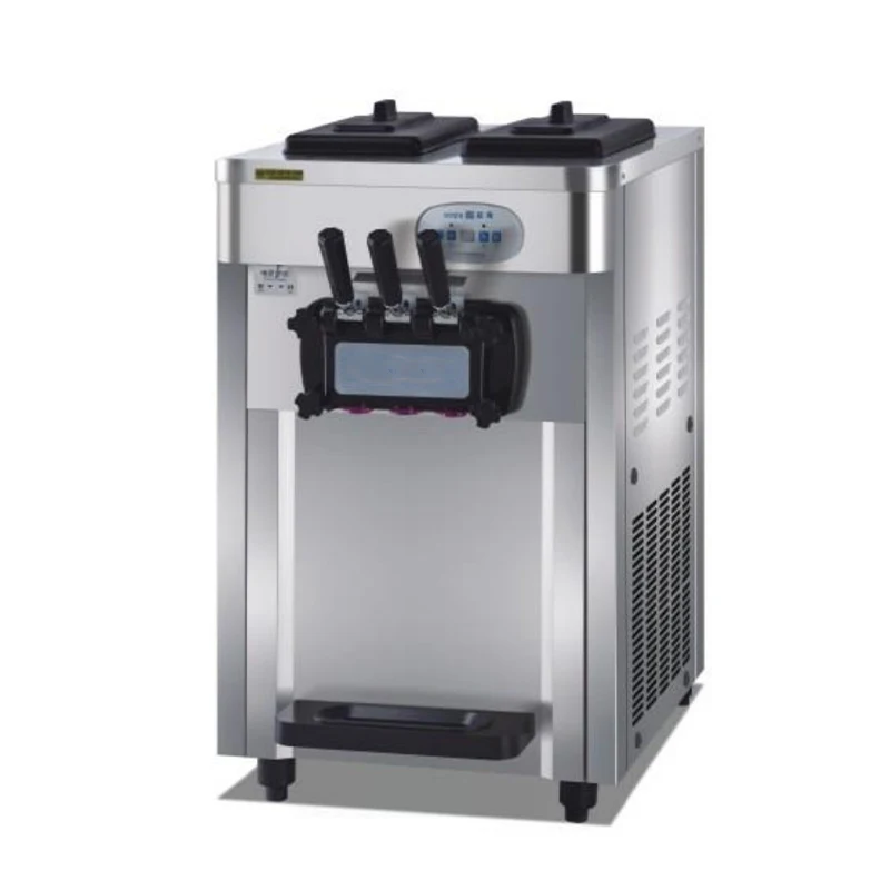 Factory price 2 +1 flavors soft ice cream machine for snack food store
