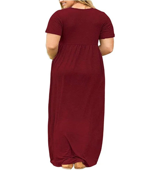  Платья больших размеров футболка 4xl 5xl 6xl 7xl Платье макси с коротким рукавом однотонное женское