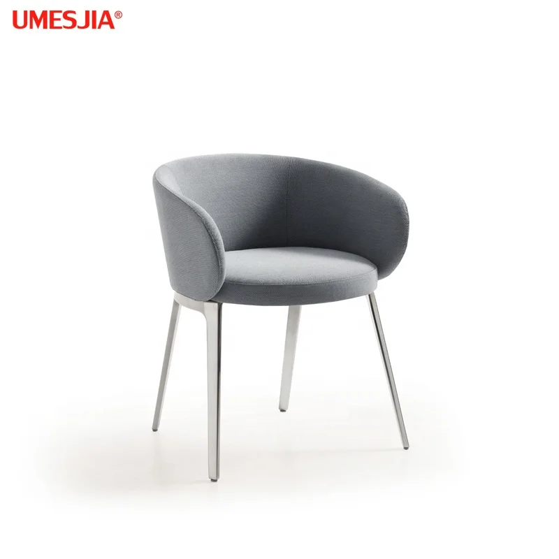 
Modern light luxury dining chair Hotel restaurant chair ROC Stainless steel Modern velvet chair 