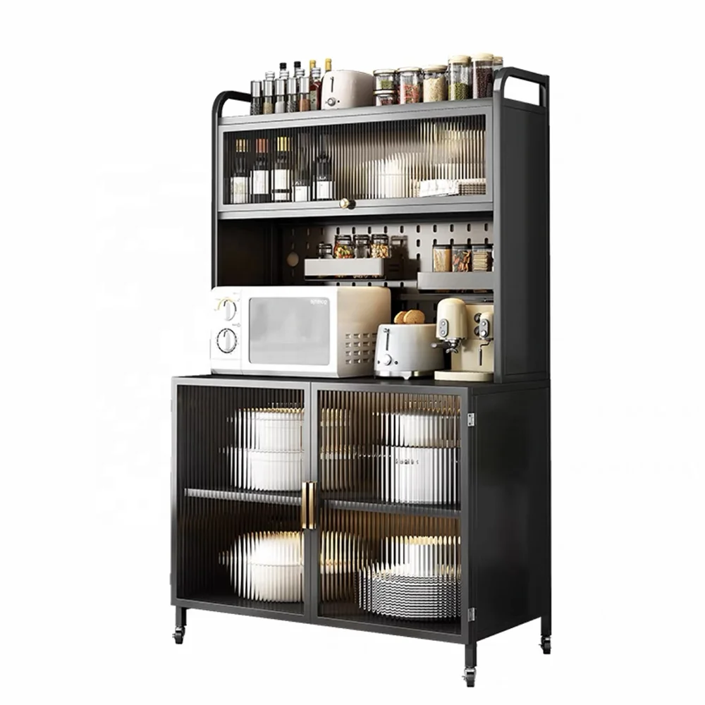 Автономный напольный шкаф, кухонный шкаф, органайзер для хранения для спальни, шкаф для хранения с открытой полкой, шкаф с дверцами