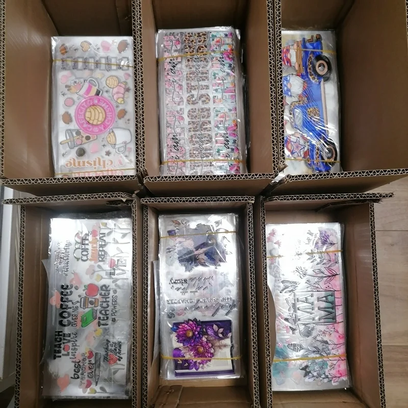 Wholesale 100+ Various  Books UV DTF  Wraps Stickers Custom 3D UV DTF Cup Wraps  Prints 16oz Libbey Glass  Can Wrap