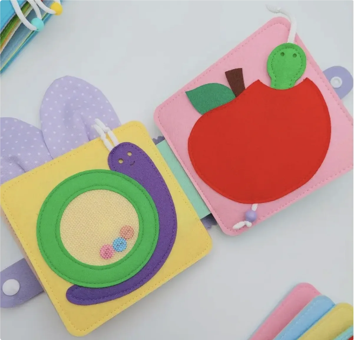 Baby First Soft Felt Activity Animal Cloth Book Toddler Visual Excitement Quiet Book Cartoon Rabbit Felt Busy Book Toy