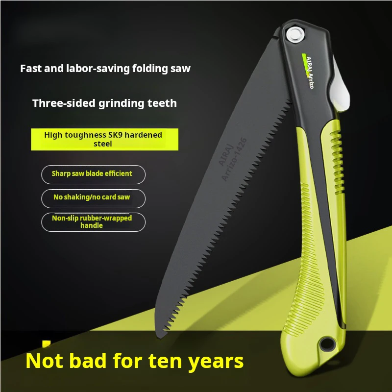 New folding saw SK9 steel sharp and wear-resistant portable household hand saw woodworking saw